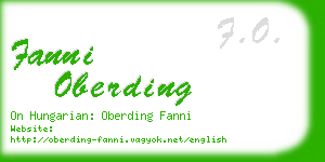 fanni oberding business card
